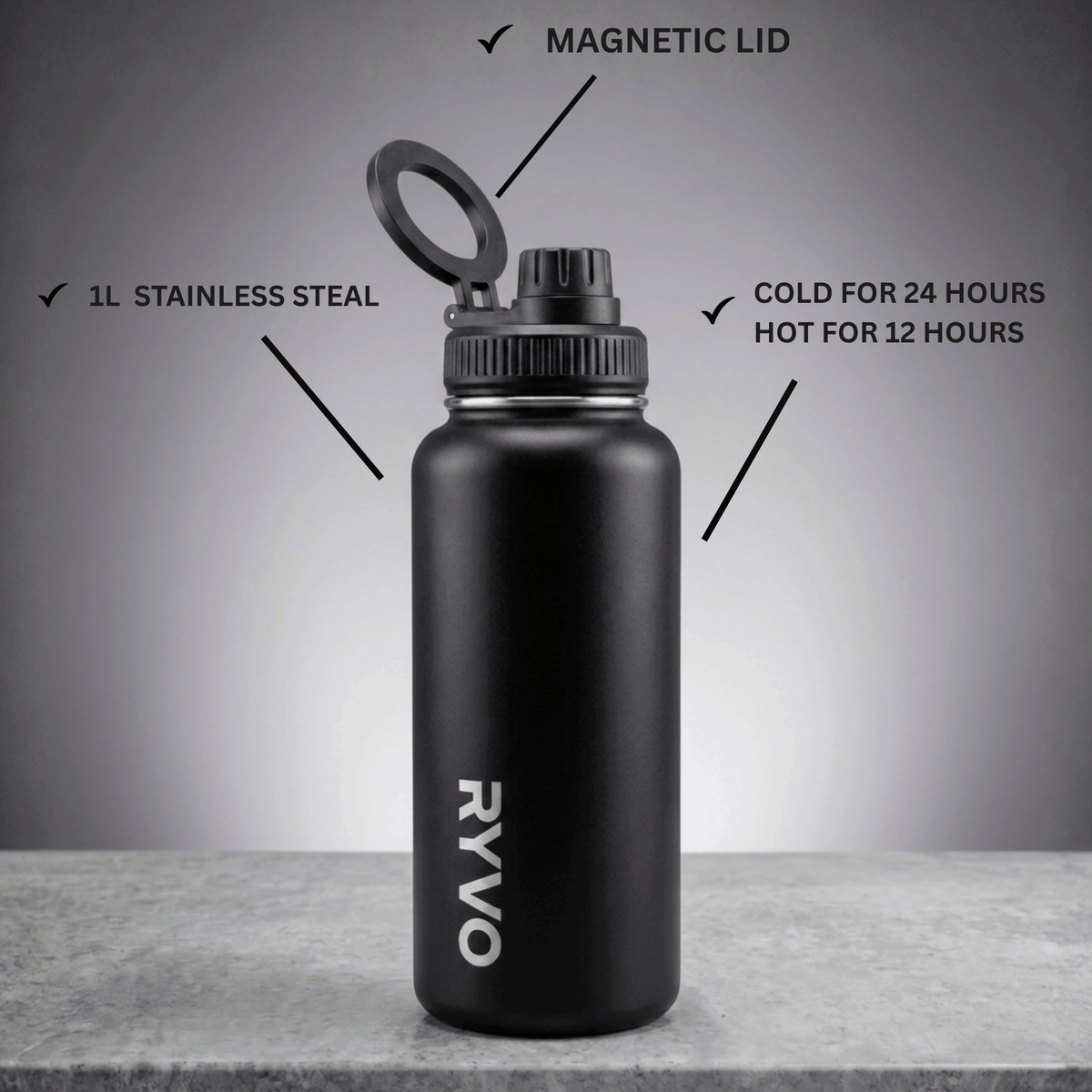 The Ringo - 1L Bottle with Magnetic Phone Cap (Pre-Sale / 2nd Week NOV)